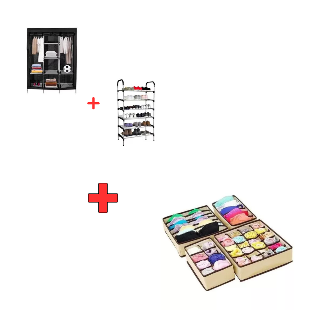 armario3cuerpos+zapatero 6niv +ropa in